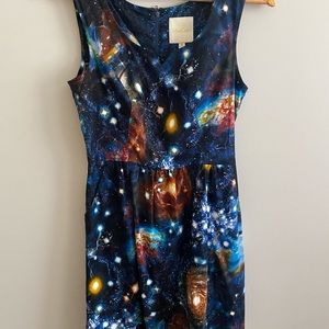 ModCloth galaxy space a line dress size M NWOT